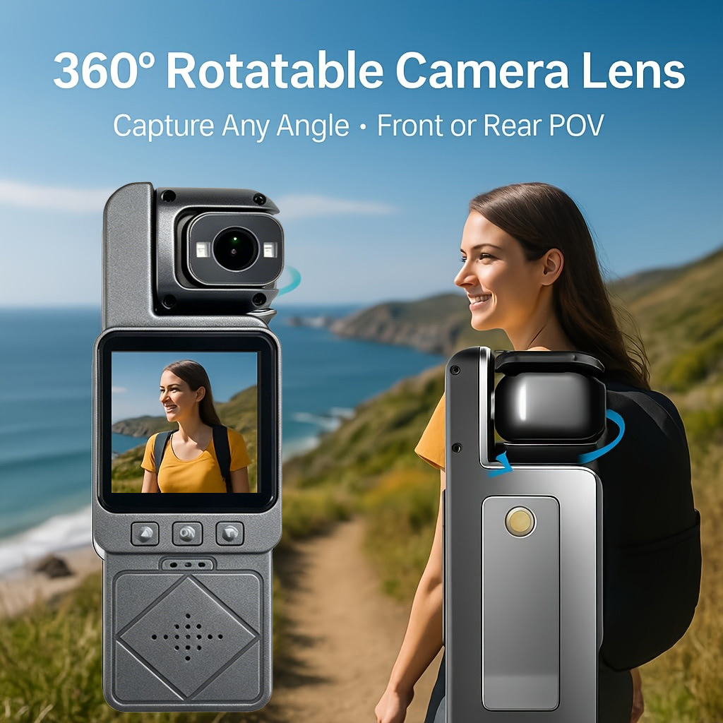 Action Camera Optical Image Stabilization - DV02 4K Handheld Action Camera HD180°