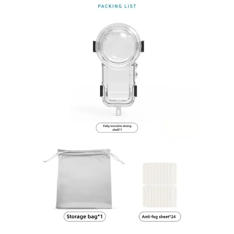 Action Camera Diving Case Underwater 60M - 60M Waterproof Case for Insta360 X5